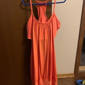 Orange Lululemon Tank with built in bra